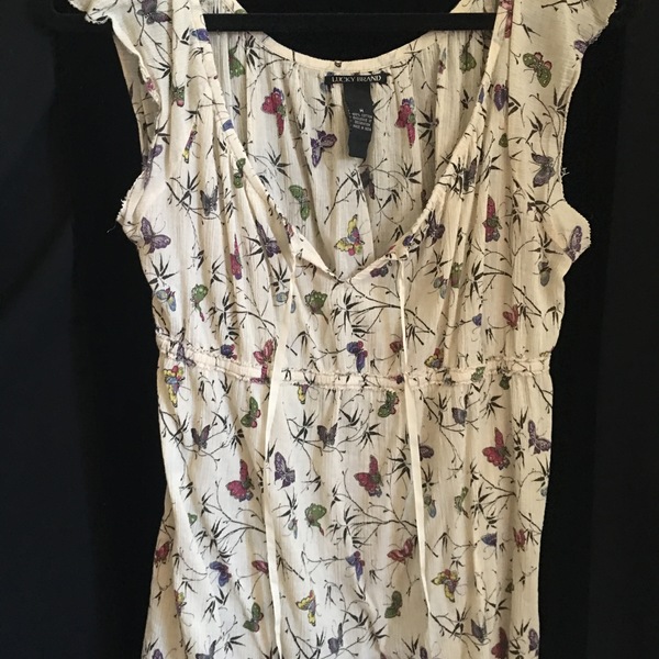 Lucky Brand Gauzy Butterfly Blouse is being swapped online for free