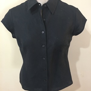 Ann Taylor Loft Linen Blouse in Black  is being swapped online for free