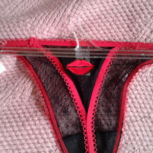 Black and Red Lace Panties Small is being swapped online for free