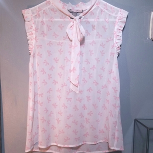 Forever 21 Tie Neck Blouse Sz S is being swapped online for free