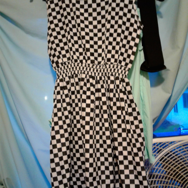 NWOT Checkered Black and White Dress is being swapped online for free