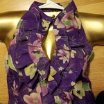  Ruffled Floral Blouse Sz S is being swapped online for free