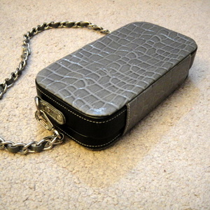 Dark Grey, Black, and  Metal  Chain purse is being swapped online for free