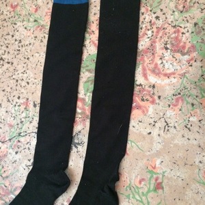 Black over the knee socks is being swapped online for free