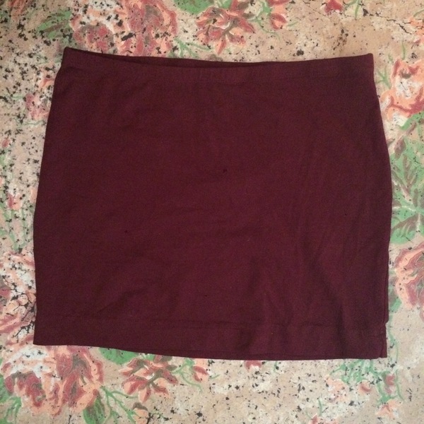 Basic burgundy pencil skirt  is being swapped online for free