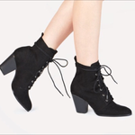 Black Heeled Booties from JustFab is being swapped online for free