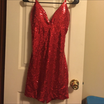 Red Sequin Open-Backed Dress S is being swapped online for free