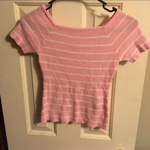 Small Pink and White Striped Top is being swapped online for free