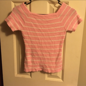 Small Pink and White Striped Top is being swapped online for free