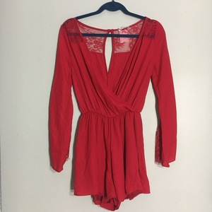 Charlotte Russe Sexy Red Lace-Trim Surplice Romper is being swapped online for free