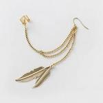 Gold Leaf Earring Chain with Ear Cuff is being swapped online for free