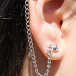 Silver Earring with Butterfly Chain Earcuffs is being swapped online for free