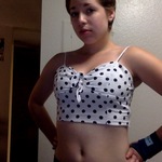Retro Polka dot crop top size (0-2) is being swapped online for free