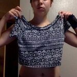 Cute cotton patterned crop top is being swapped online for free