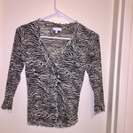 3/4 sleeve zebra print cardigan (sz. extra small) is being swapped online for free