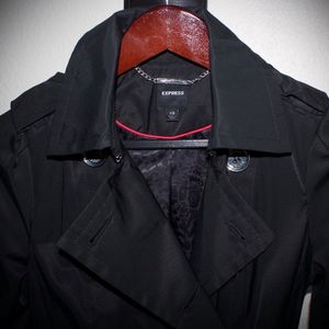 EXPRESS Black Button-Down Ruffle Hem Jacket (sz. extra small) is being swapped online for free