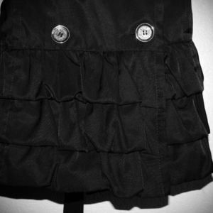 EXPRESS Black Button-Down Ruffle Hem Jacket (sz. extra small) is being swapped online for free