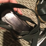 Black Wedge Strappy Sandals 8-8.5 is being swapped online for free