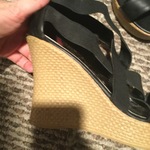 Black Wedge Strappy Sandals 8-8.5 is being swapped online for free