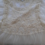 Angelic Lace Sheer Cream Blouse Medium Small is being swapped online for free