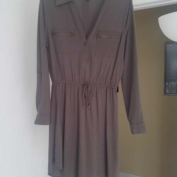 Olive green blouse dress  is being swapped online for free