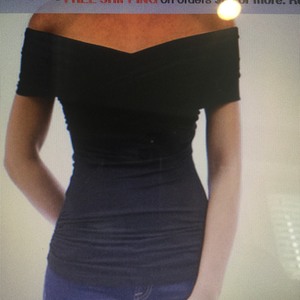 NEW Black Ruched off shoulder top S/M is being swapped online for free