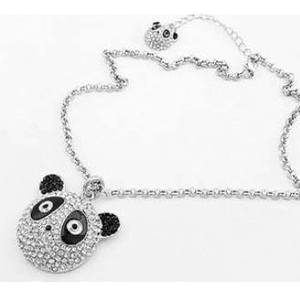 Brand New ! Cute Bling bling panda necklace and ring set  is being swapped online for free