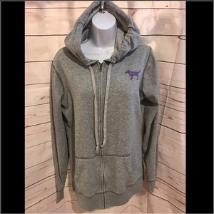 Victoria Secret Women's Gray Long Sleeve Zip Up Hoodie Jacket is being swapped online for free