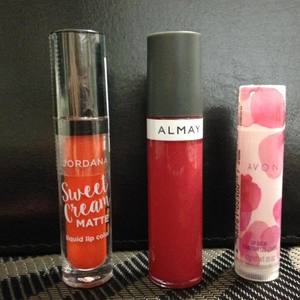 Lip Products. 2 liquid lip color and 1 chapstick. See description for details.  is being swapped online for free