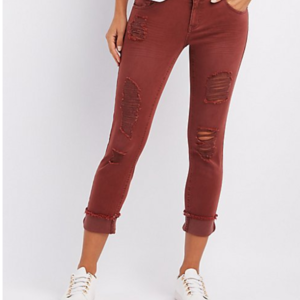NWT refuge crop boyfriend jeans is being swapped online for free