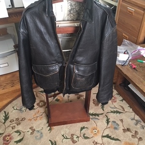 Mens Vintage Avirex A2 Leather Jacket XL  in good shape.  is being swapped online for free
