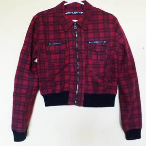 red plaid jacket is being swapped online for free