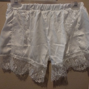 white satin lace high waist shorts is being swapped online for free
