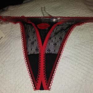 black and red g string panties  is being swapped online for free