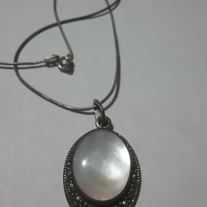 Vintage Sterling Mother of Pearl Necklace is being swapped online for free