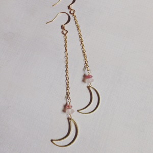  Rose quartz and pink tourmaline moon earrings  is being swapped online for free