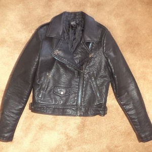 Forever 21 pebbled faux leather jacket size S is being swapped online for free