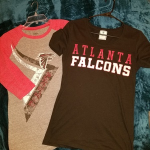 Women's Atlanta team fan shirts..Falcons & Hawk is being swapped online for free