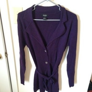 Ann Taylor purple long sweater Size Large is being swapped online for free