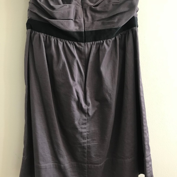 Purple and black strapless dress size 2 is being swapped online for free