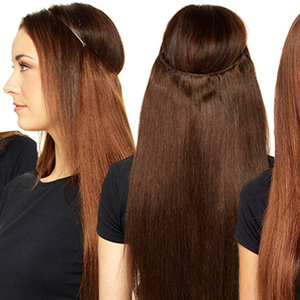  Brand New ! Flexy Halo Hair extensions in Chocolate brown 20 inches ( Human Hair ) is being swapped online for free