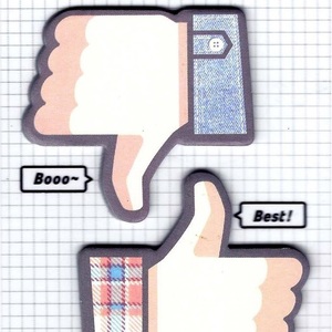 Brand New !! Super Super Cute Sticky note Memo pads designed like the facebook thumb like :) is being swapped online for free