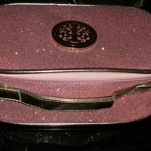 Pink large square glitter makeup box / bag is being swapped online for free