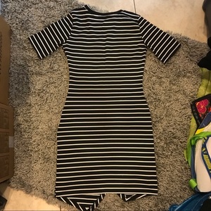 Asos striped asymmetrical navy dress size M Kylie jenner style is being swapped online for free