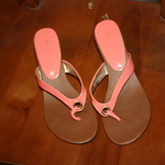 Coral low heel open toe shoes size 8 Excellent condition is being swapped online for free