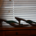 Turquoise low heel open toe shoes size 8 is being swapped online for free