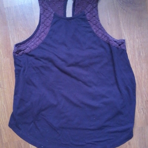 ARDENE sleeveless top with crochet size large is being swapped online for free