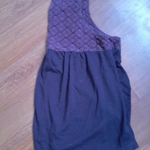 ARDENE sleeveless top with crochet size large is being swapped online for free