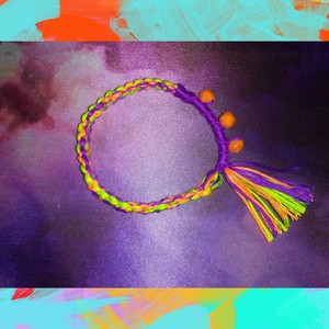 Handmade Neon Tassel Friendship Bracelet is being swapped online for free