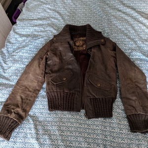 real leather bomber jacket is being swapped online for free